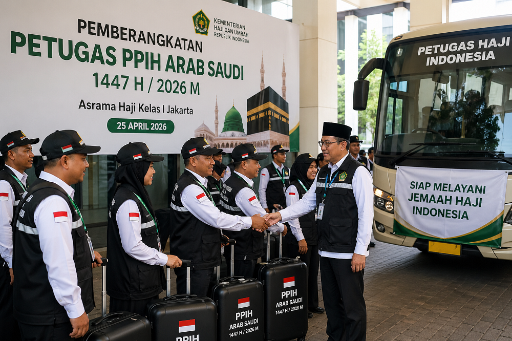 1.751 Petugas Tuntas Diberangkatkan ke Arab Saudi, Siap Layani Jemaah Haji 2026